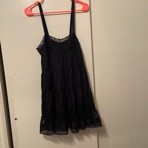 NWT Free People black chemise sz XS